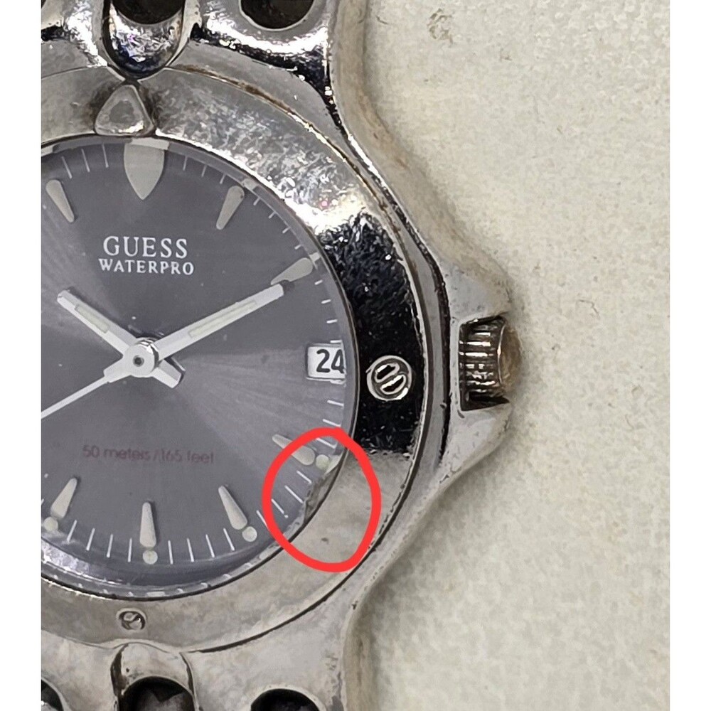 Women's Guess Waterpro Petite Gray Dial Date Silver Tone Case Bracelet Watch 11 - Picture 9 of 9